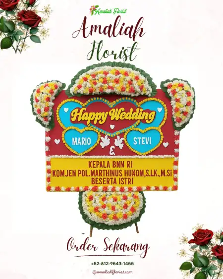 Papan Bunga Pernikahan Sijono